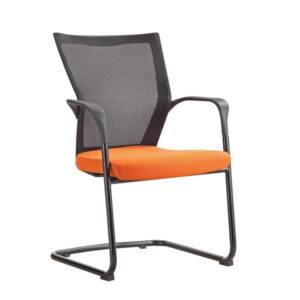 Bay by goSit Mesh Back Side Chair, Orange and Black