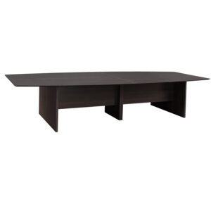 Catalina Laminate 14ft Boat Shaped Conference Table, Gray