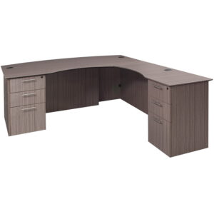 Catalina Laminate Curved Right Return L-Shape Desk, Drift