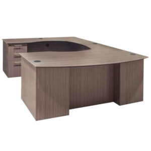 Catalina Laminate Curved Left Return U-Shape Desk, Drift