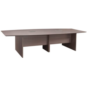 Catalina Laminate 10ft Boat Shaped Conference Table w/ Grommet, Drift