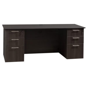Catalina Laminate Straight Knee Space Credenza, Gray