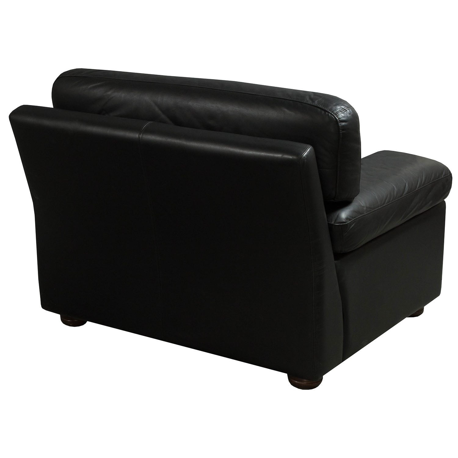 Center Leather Used PU Leather Chair, Black National Office Interiors