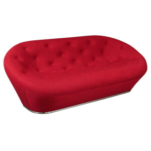 Claire by goSIT Modern Fabric Couch, Lava Red
