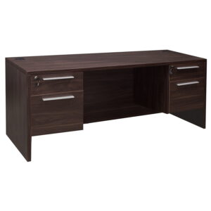 Denmark 24x72 Laminate Knee Space Credenza, American Walnut