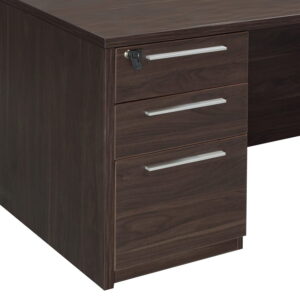 Denmark Deluxe Laminate Pedestal Box Box File Upgrade, American Walnut