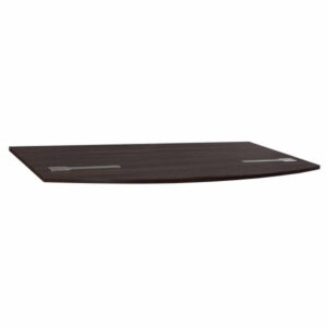 Denmark Laminate Bow Front Desk 36x72 Top Upgrade Only, American Walnut