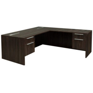Denmark 36x72 24x48 Laminate L Shape, American Walnut