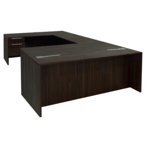 Denmark U Shape Desk, American Walnut
