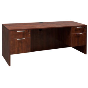 Everyday 24x72 Knee Space Laminate Credenza, Cherry