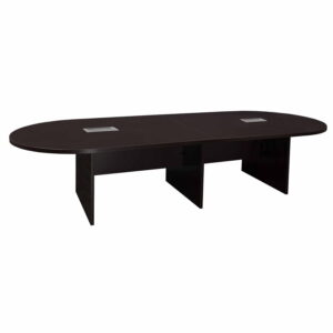 Everyday 10 Foot Laminate Racetrack Conference Table with Grommet, Espresso