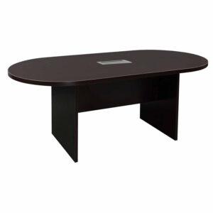 Everyday 6 Foot Laminate Racetrack Conference Table with Grommet, Espresso