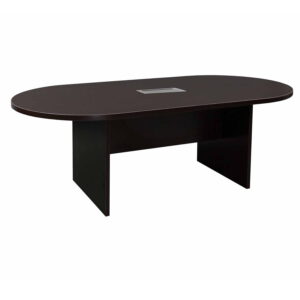 Everyday 8 Foot Laminate Racetrack Conference Table with Grommet, Espresso