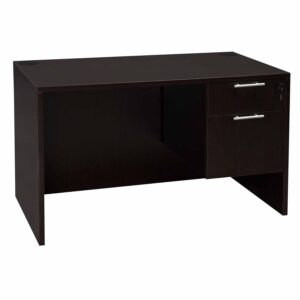 Everyday 24x48 Single Pedestal Laminate Desk, Espresso