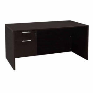 Everyday 30x60 Single Pedestal Laminate Desk, Espresso