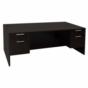 Everyday 36x72 Double Pedestal Laminate Desk, Espresso