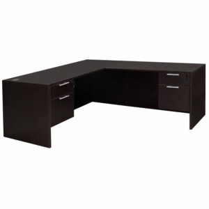 Everyday 30x66 24x48 Laminate L-Shape Desk, Espresso