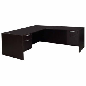 Everyday 36x72 24x48 Laminate L Shape Desk, Espresso