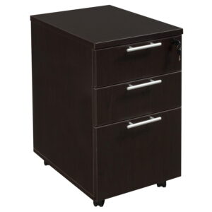 Everyday Laminate Mobile Pedestal Box/Box/File, Espresso