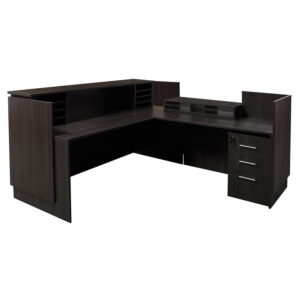 Everyday Right Return Laminate Reception Desk, Gray