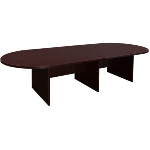 Everyday 10 Foot Laminate Racetrack Conference Table, Mahogany
