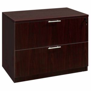 Everyday 2 Drawer 36 in Laminate Lateral File, Mahogany