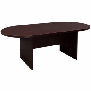 Everyday 8 Foot Laminate Racetrack Conference Table, Mahogany