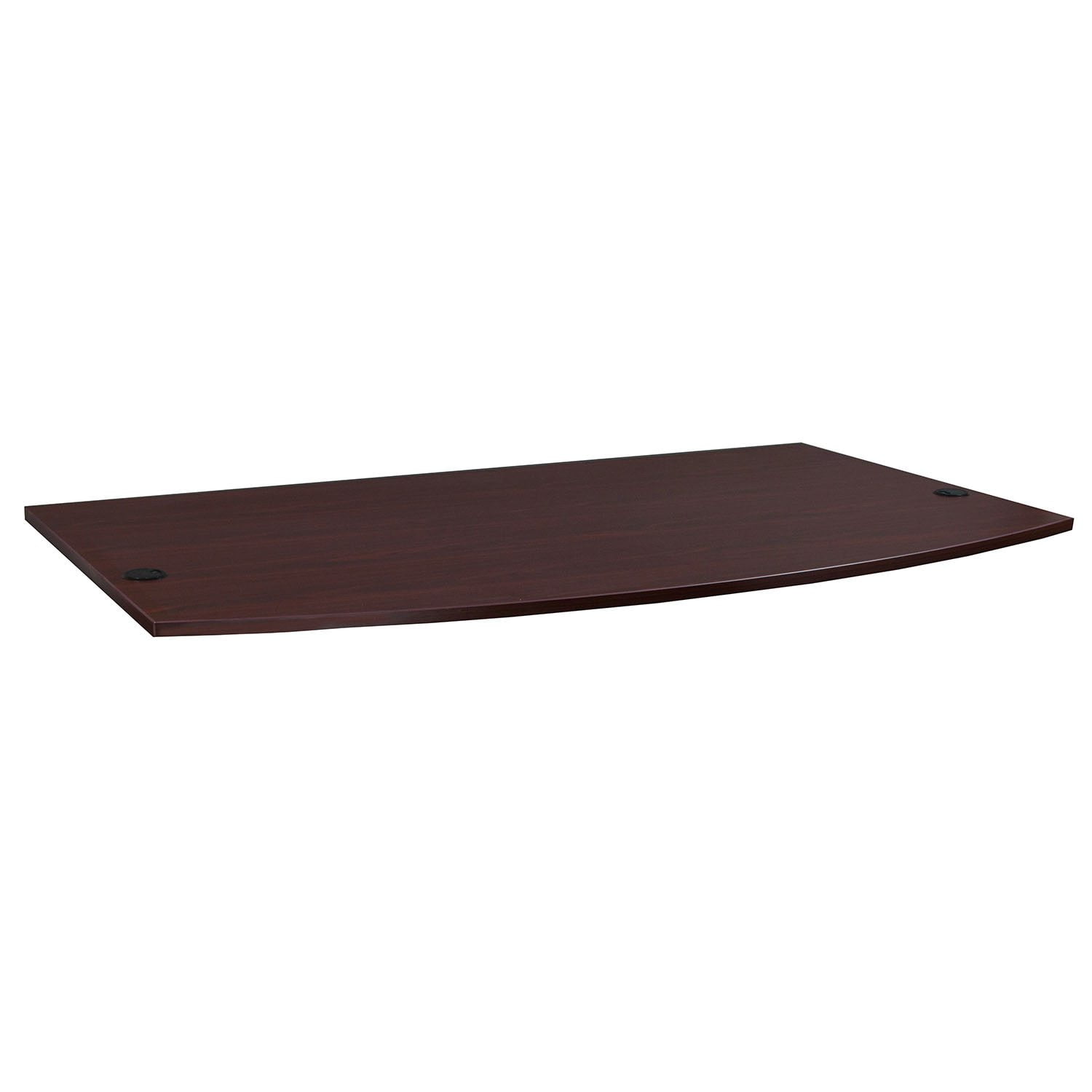Everyday 36x72 Bow Front Desk Laminate Top Upgrade Only, Mahogany