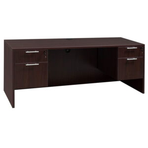 Jersey Factory Clearance 24x72 Knee Space Credenza, Mahogany