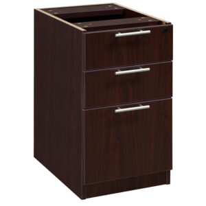 Everyday Deluxe Laminate Pedestal Box Box File Upgrade, Mahogany