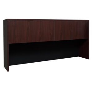 Everyday 72 inch Laminate Hutch with Tack board, Mahogany