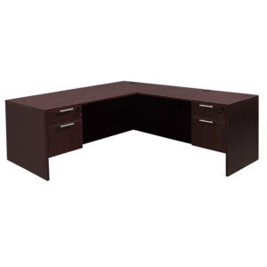 Everyday 36x72 24x48 Laminate L Shape, Mahogany