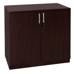 Everyday 36 in Laminate Storage Cabinet, Mahogany