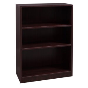 Everyday 48 in 3 Shelf Laminate Bookcase, Mahogany