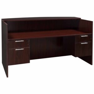 Everyday Laminate Reception Desk, Mahogany