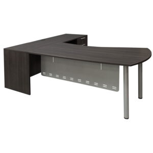 Everyday Modern Right Return Laminate L Shape Desk, Gray