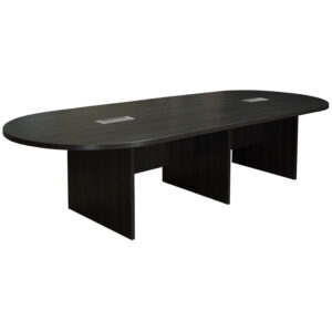 Everyday 10 Foot Laminate Racetrack Conference Table with Grommet, Gray