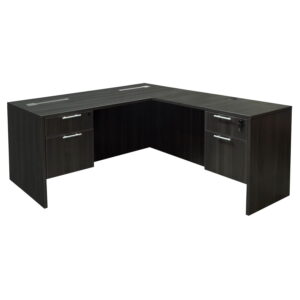 Everyday 30x66 24x48 Laminate L-Shape Desk, Gray