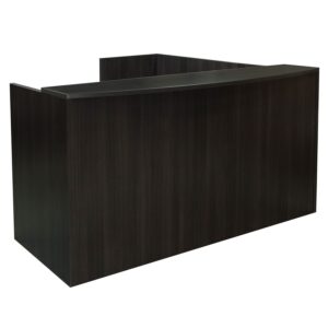 Everyday 36x72 24x42 Laminate L Shape Reception Desk, Gray