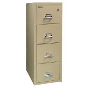FireKing Used Legal Vertical File Cabinet, Putty