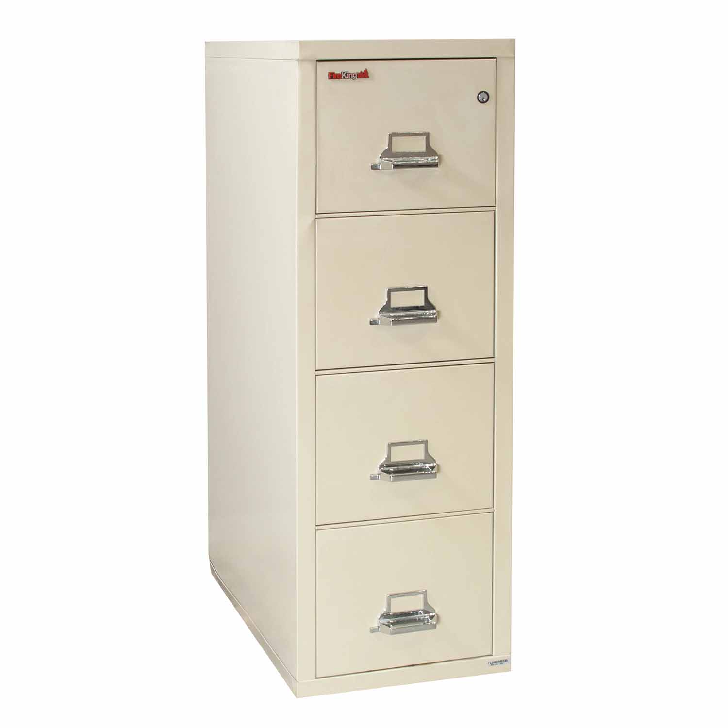 FireKing Used Letter Sized 4 Drawer Vertical File Putty