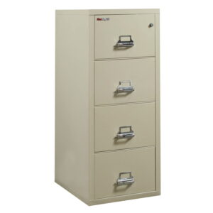 FireKing 25 Used Legal 4 Drawer Vertical File Cabinet, Putty