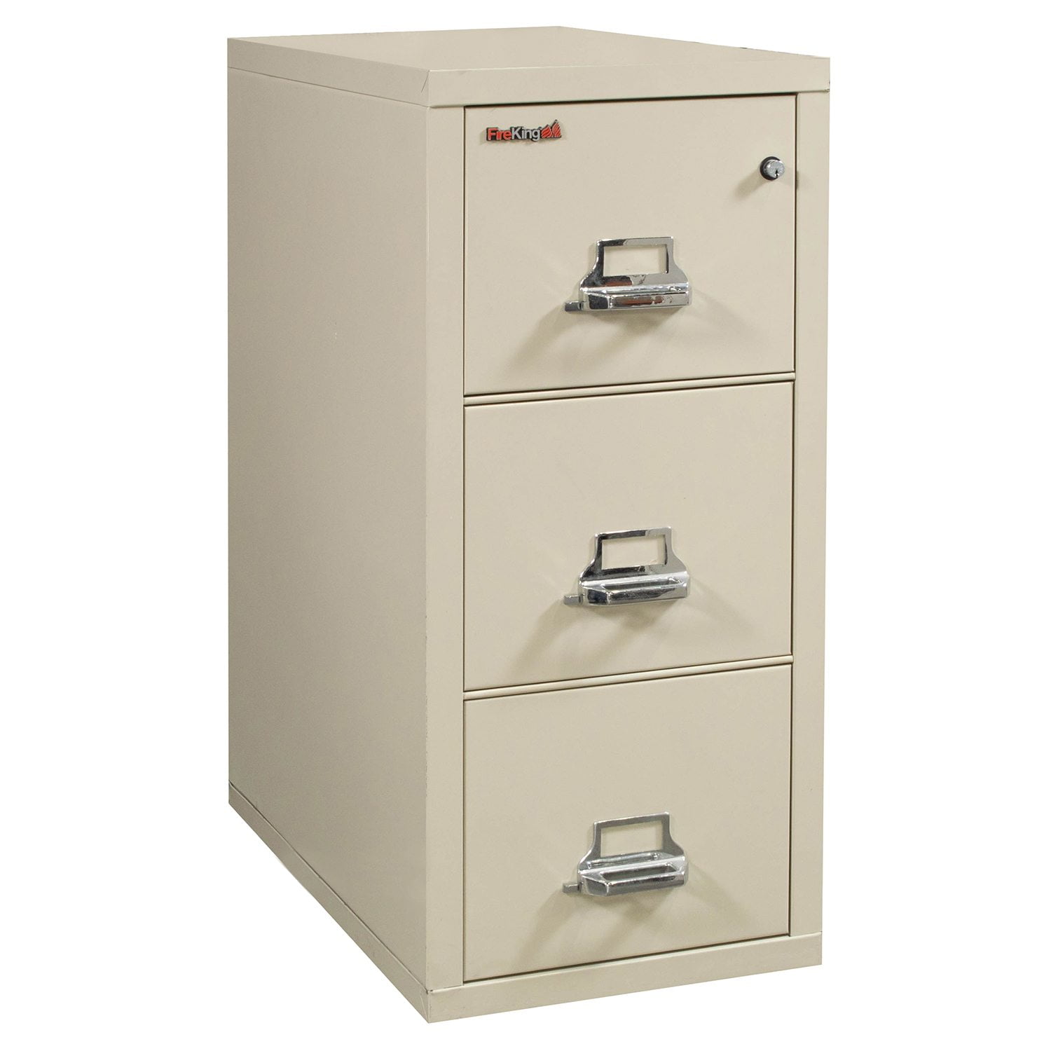 FireKing Used 3 Drawer Letter Size Vertical File Putty