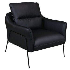 Haley by goSIT Modern PU Leather Accent Chair, Black