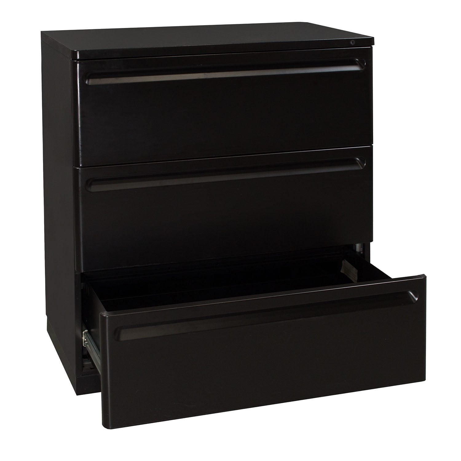 Haworth 950 Series Used 3 Drawer 36 inch Lateral File, Black