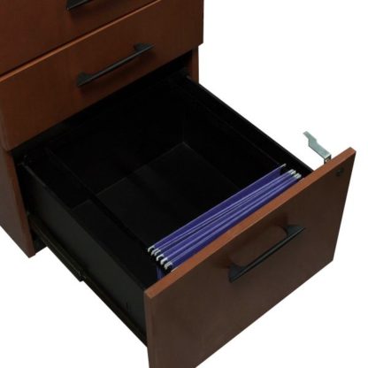 Haworth Used Right Return Veneer U Shape Desk, Cherry - National Office