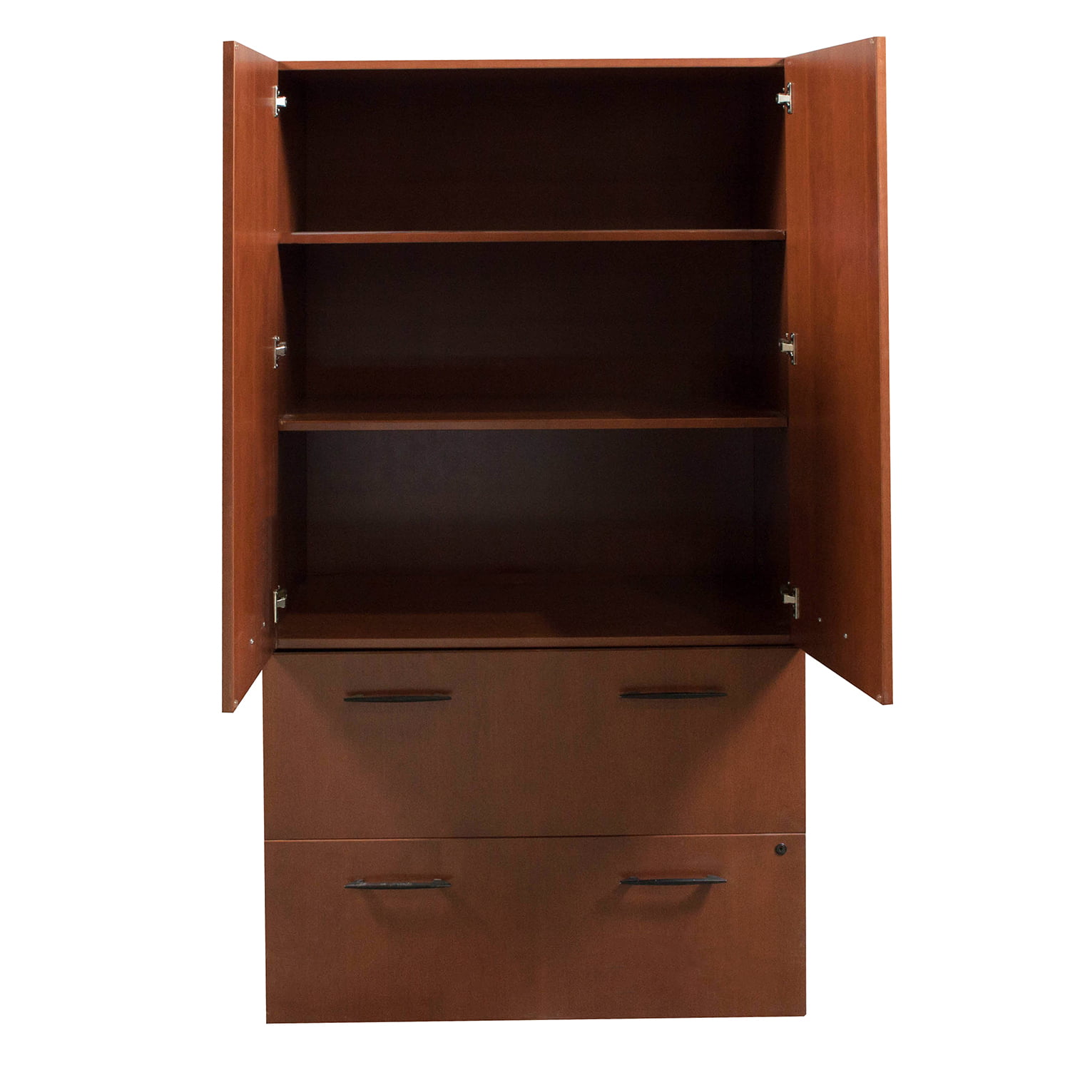 Haworth Used Right Return Veneer U Shape Desk, Cherry National Office