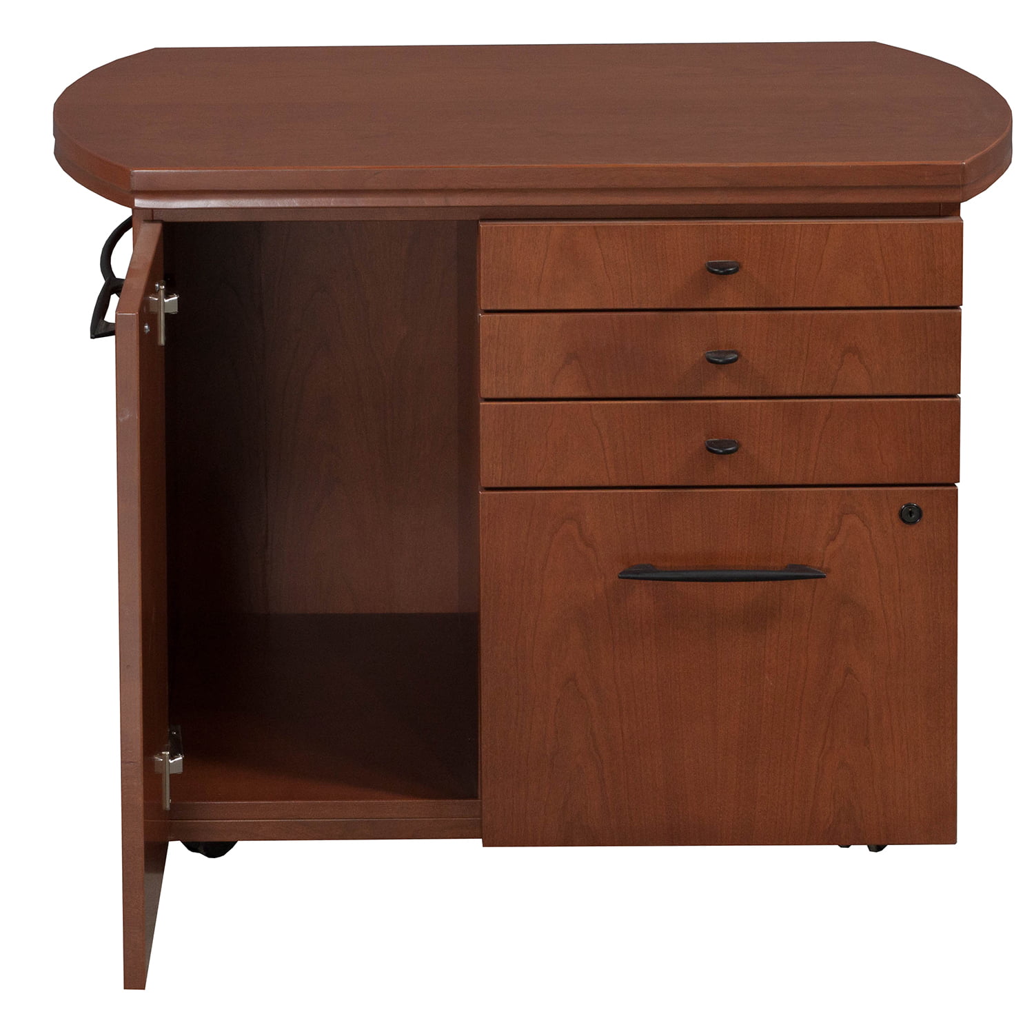 Haworth Used Veneer Mobile Pedestal, Cherry National Office Interiors