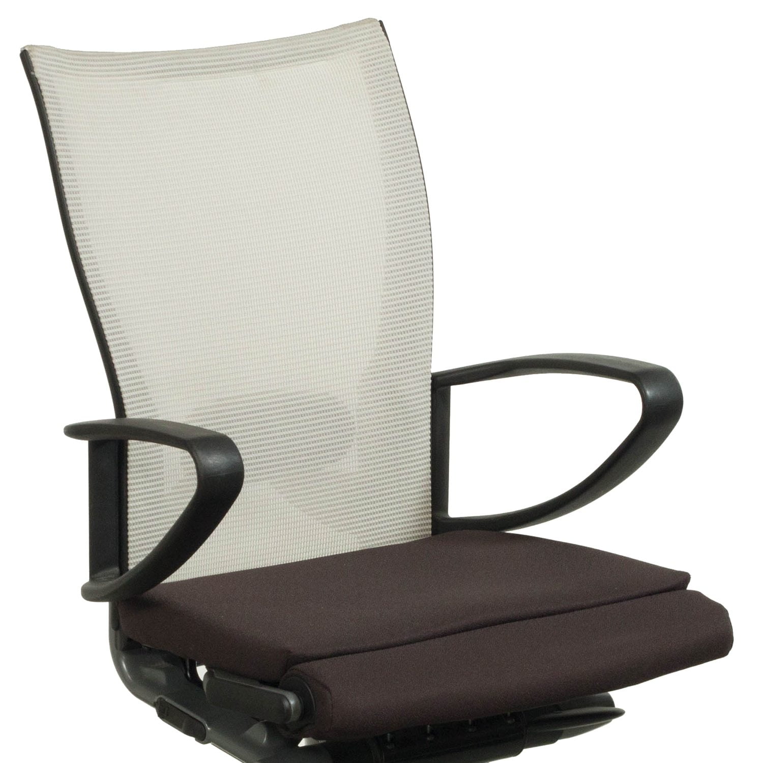 Haworth X99 Used White Mesh Conference Chair, Brown Seat National
