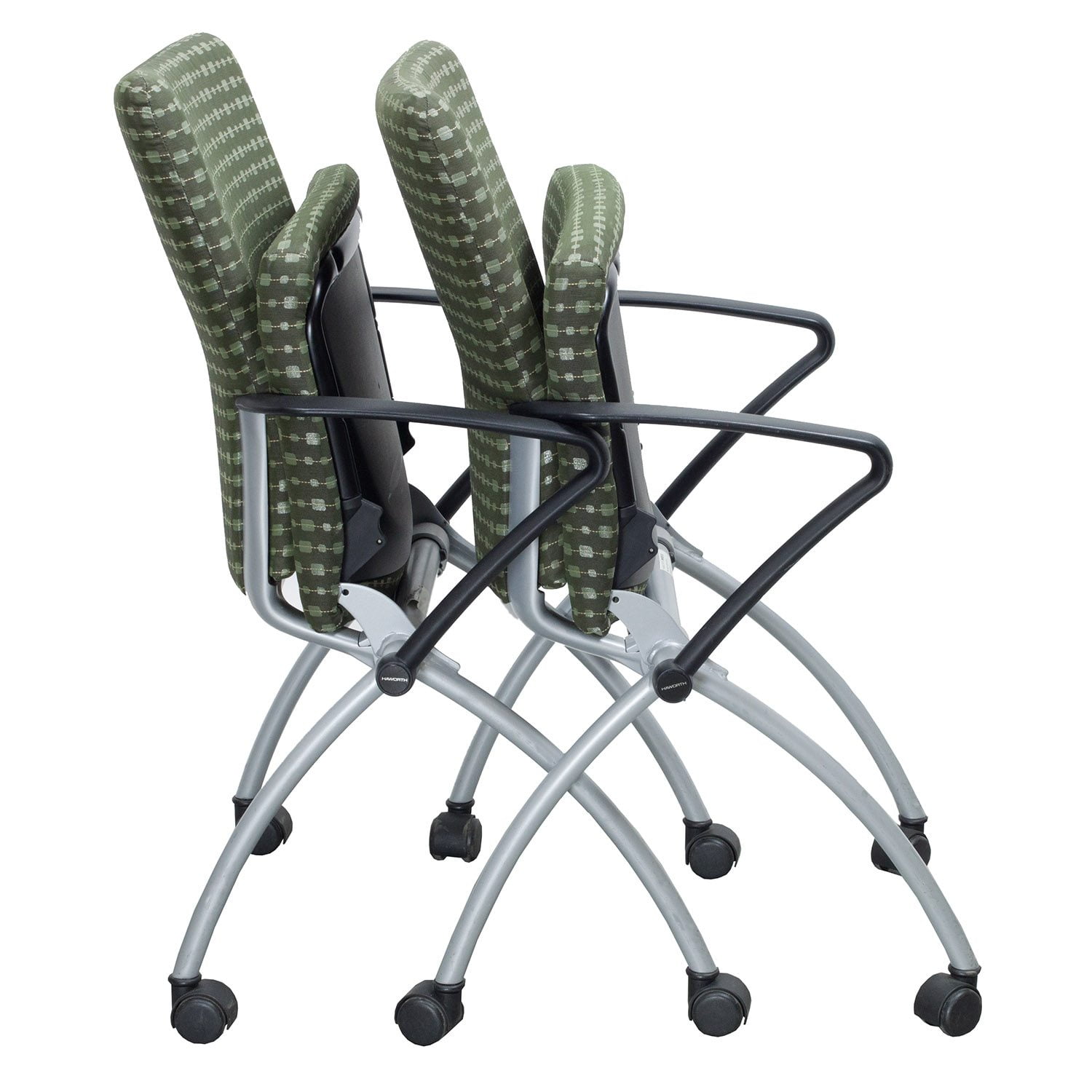 Haworth X99 Seminar Used Nesting Chair, Green National Office